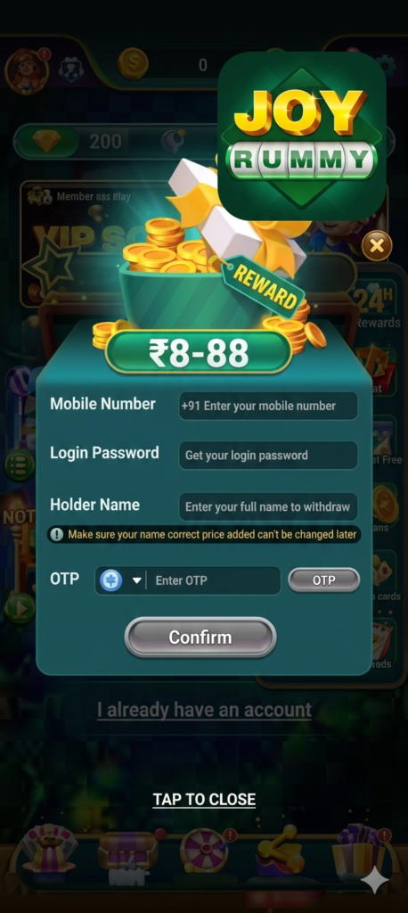 Joy Rummy 2026 APK latest version download and bouns